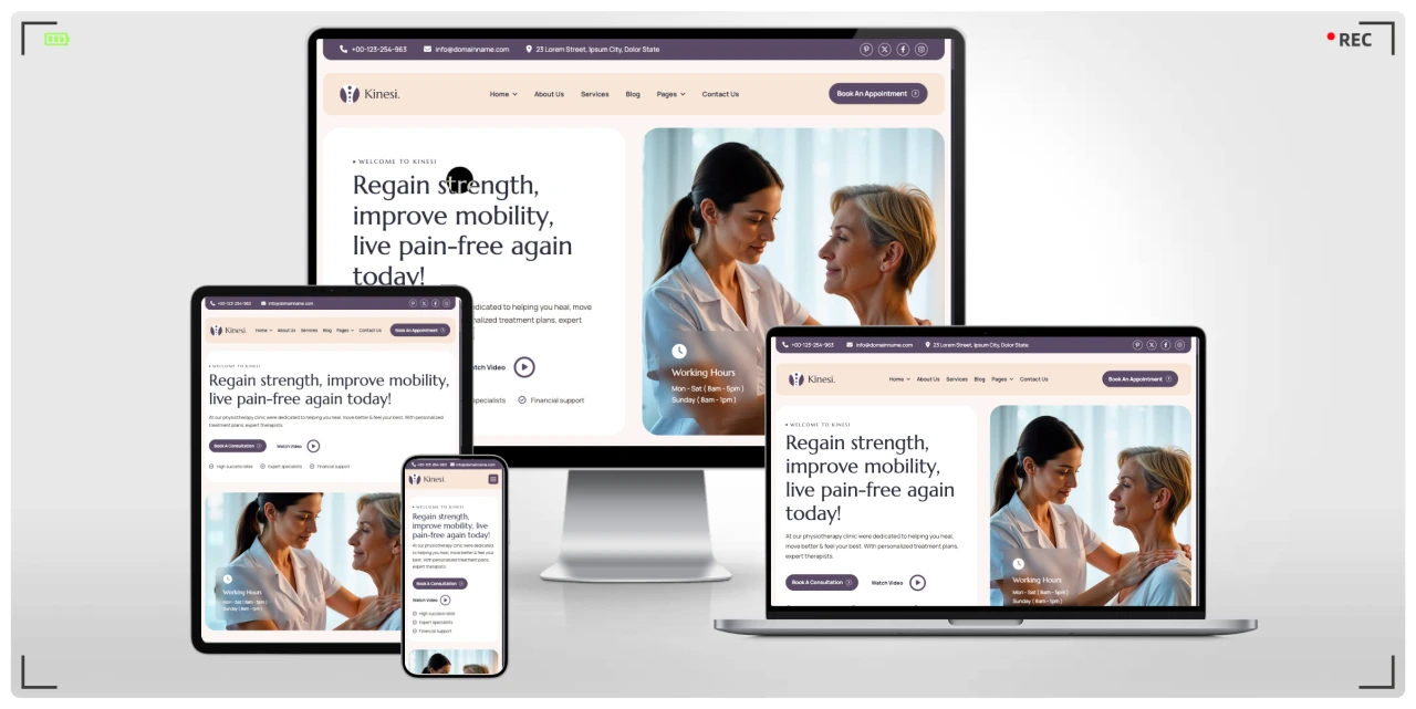 物理治疗康复中心网站 Bootstrap 模板 — 适用于理疗诊所、康复机构与健康医疗专业人士的专业建站方案