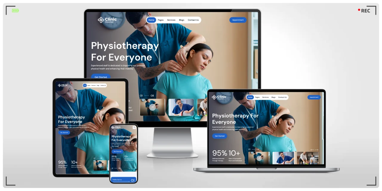 专为理疗/脊椎骨科诊所打造的 Tailwind CSS 网站模板