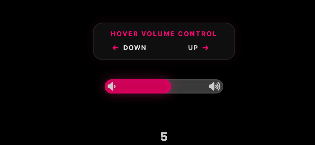可交互悬停式音量滑块动效组件（CSS+JS）