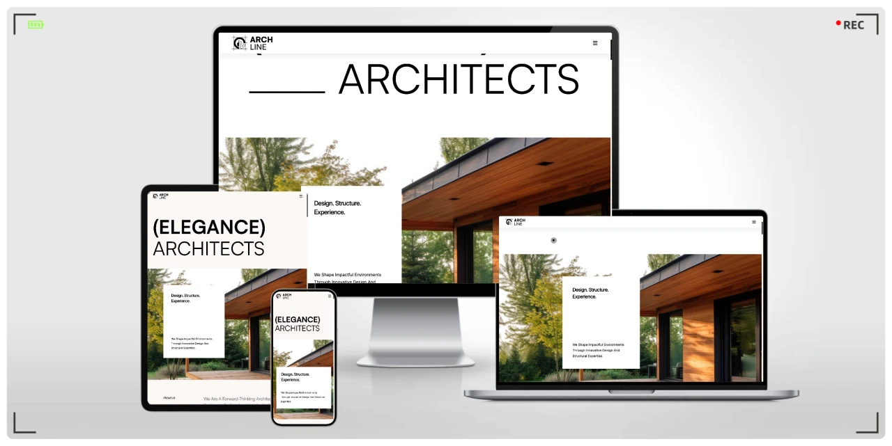 建筑与室内设计网站专用响应式 HTML 模板，适合装修设计公司与创意工作室