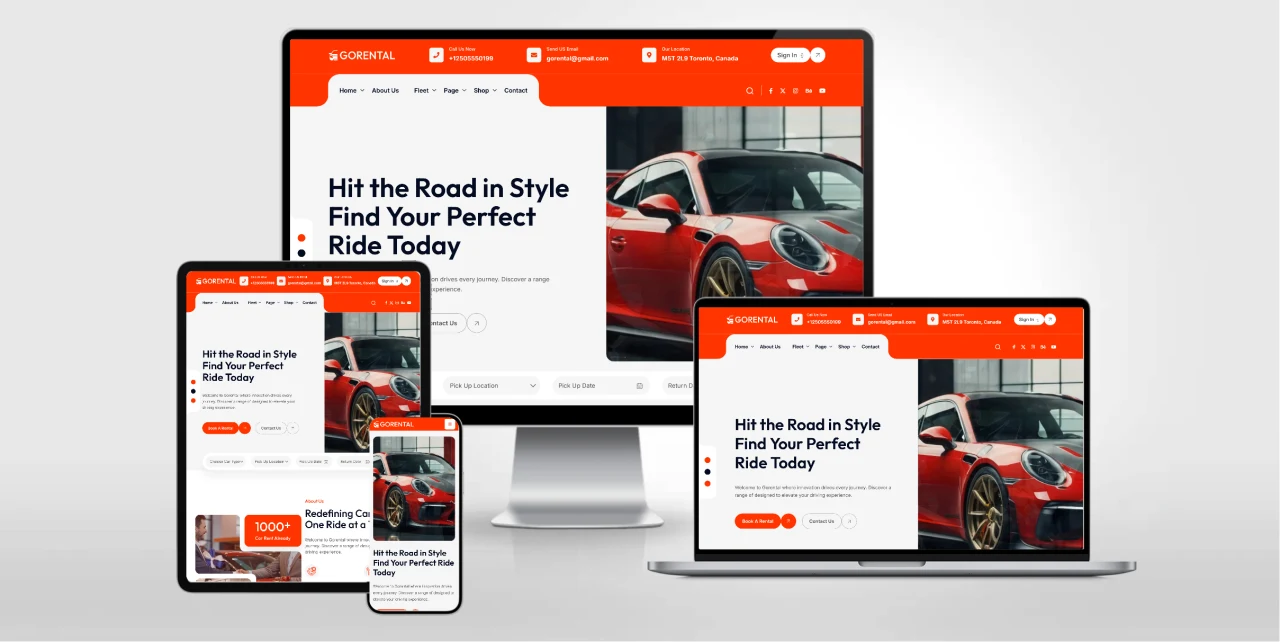 汽车租赁与二手车交易平台专用 HTML 响应式网站模板