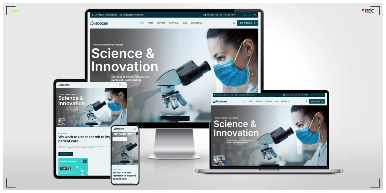 科研实验室 HTML 网站模板 | 适用于生物医疗/化学/检测机构的Bootstrap响应式模板
