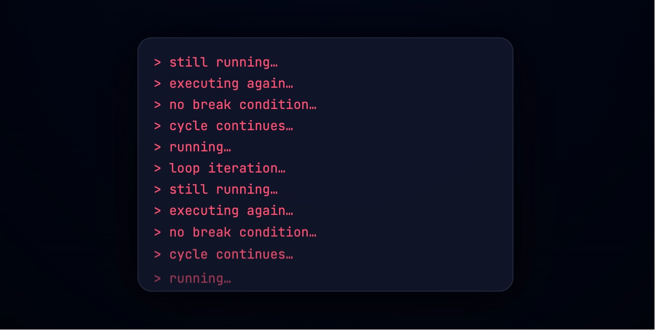 CSS+JS 终端死循环滚动动画，代码执行模拟前端特效