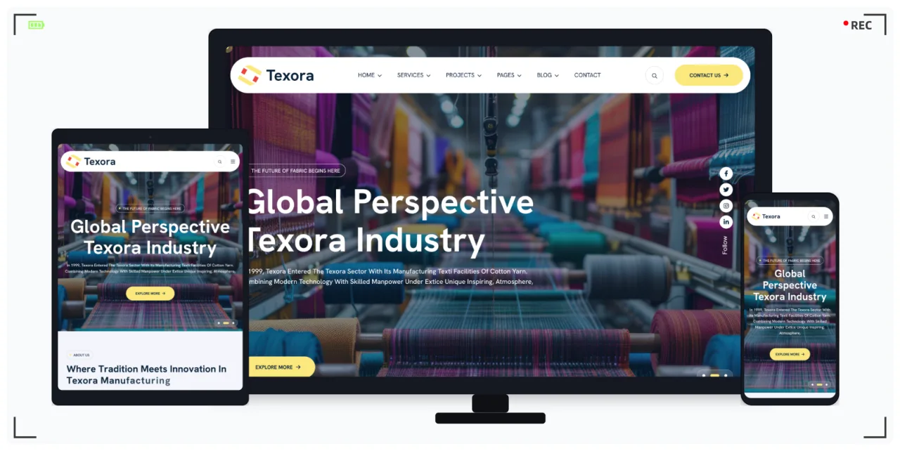 纺织服装与制造业企业专用 Bootstrap 响应式网站模板