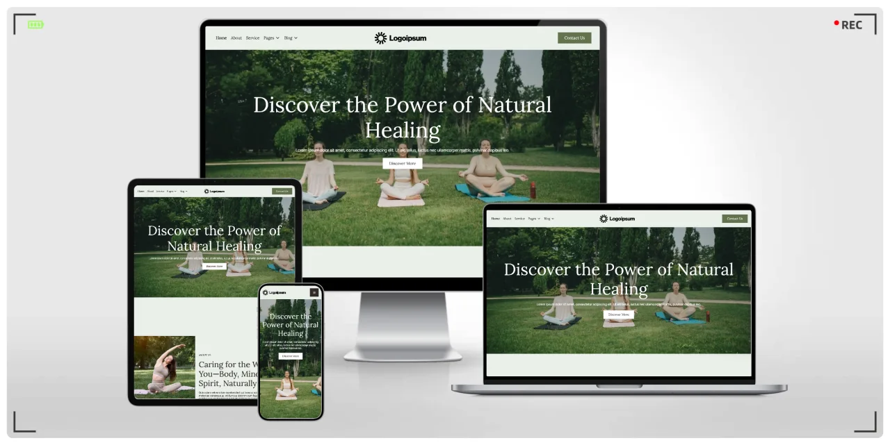 健康养生网站专用 HTML 响应式网站模板，适合减肥中心/疗养院/瑜伽馆建站