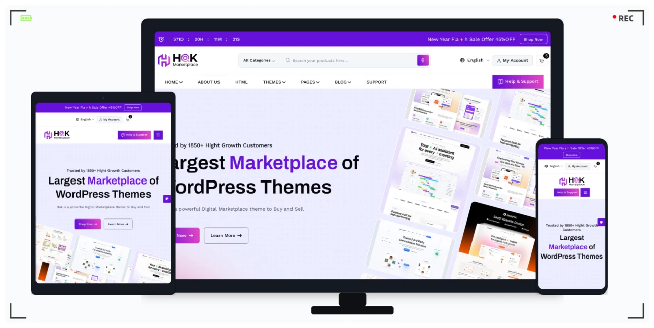 数字产品交易平台 HTML 模板，多首页风格，Bootstrap 5 响应式，适合多类型在线商城