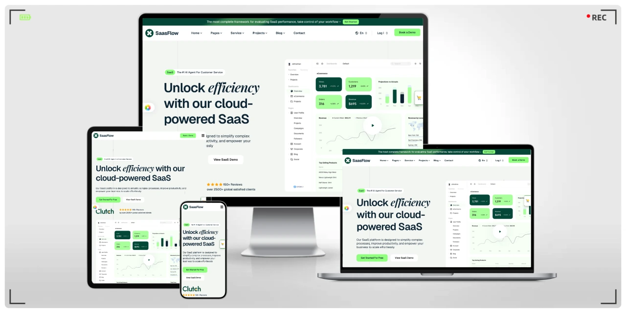 SaaS 科技创业公司网站 HTML 模板 | Bootstrap 5多场景响应式建站模板