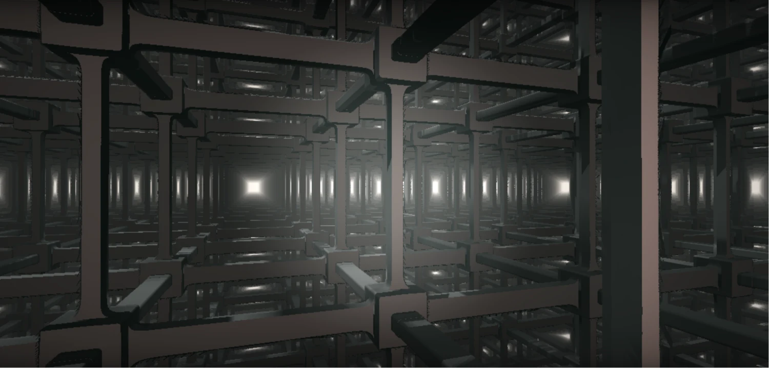HTML+Canvas+WebGL 实现沉浸式 3D 网格隧道光影穿梭效果