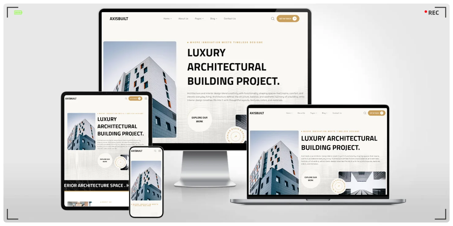 专业建筑与室内设计 HTML 响应式模板｜适合建筑师、室内设计师与景观公司建站