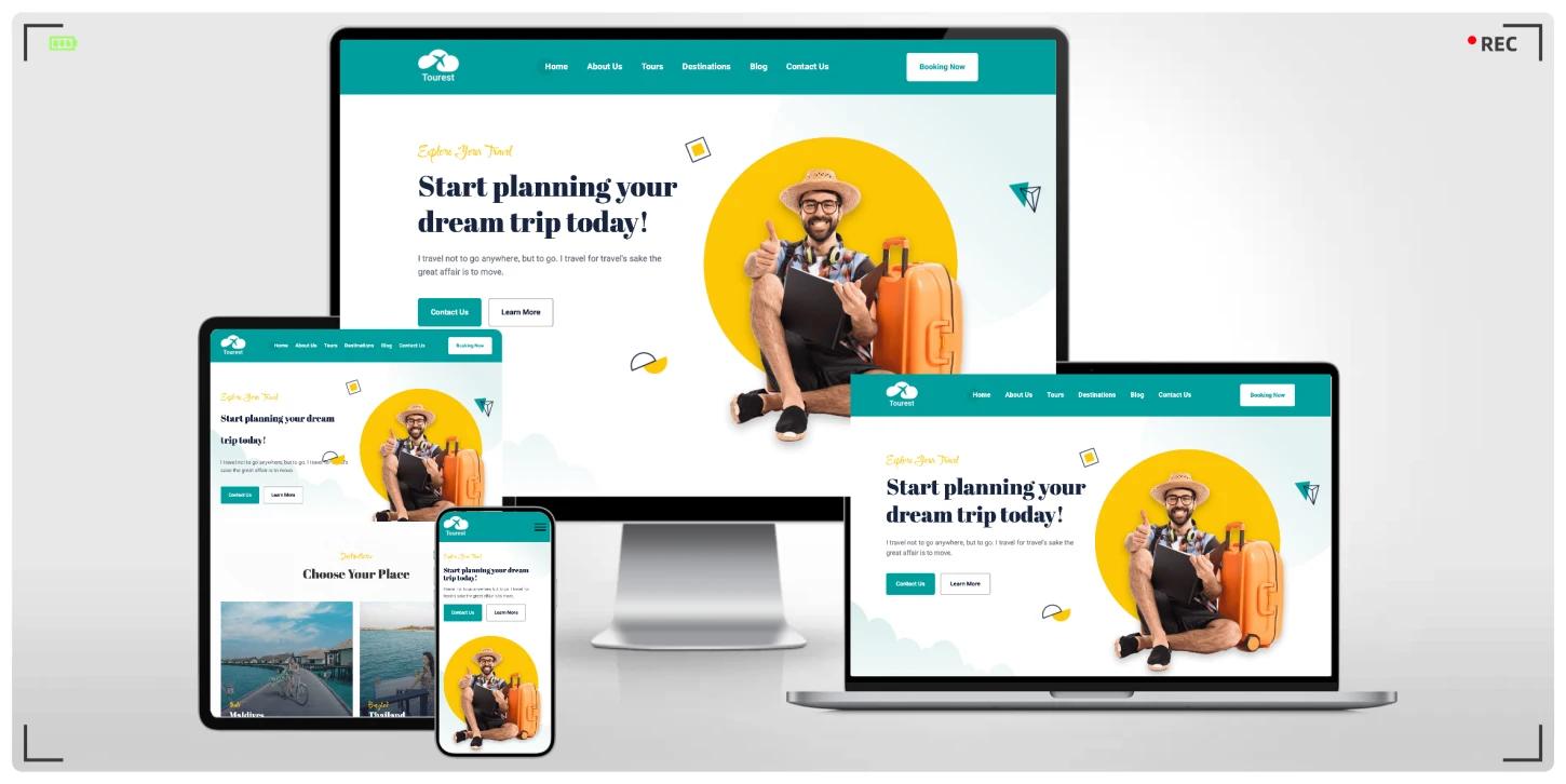 旅游出行与旅行社网站 Bootstrap 响应式模板，适合旅行社及旅游服务机构建站