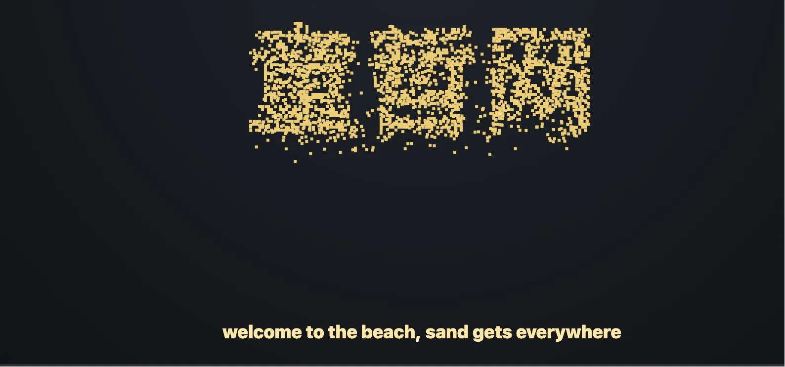Canvas 沙粒组成任意文字粒子动画，文字消散聚合沙砾特效