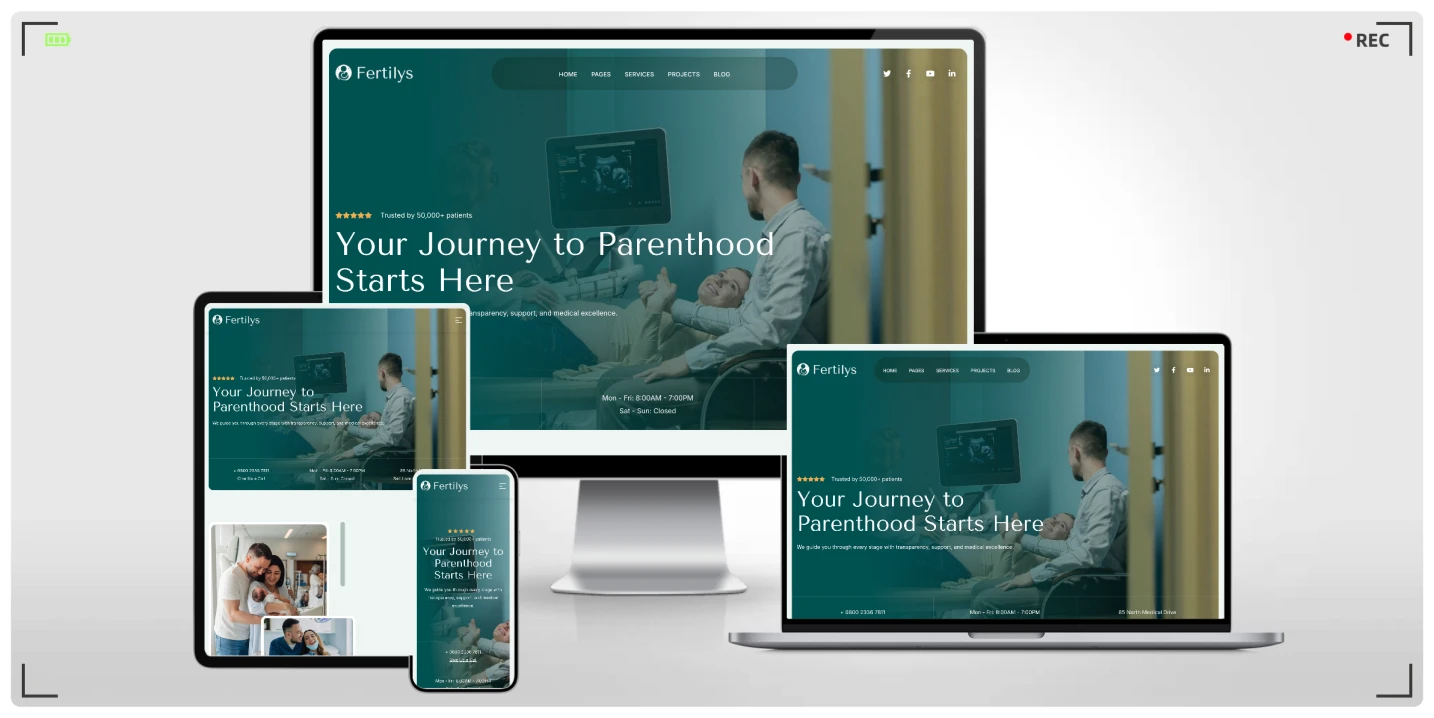 试管婴儿与孕产妇健康医疗机构专用 Bootstrap 网站模板，妇产医院响应式建站方案