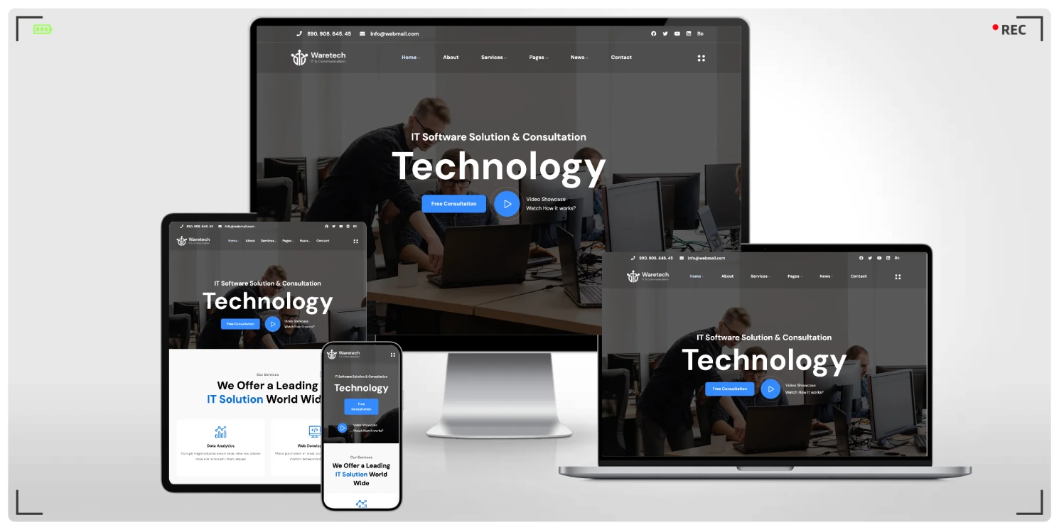 IT 解决方案与科技服务企业专用 HTML5 响应式建站模板 | IT 企业/咨询/e-learning 网站通用