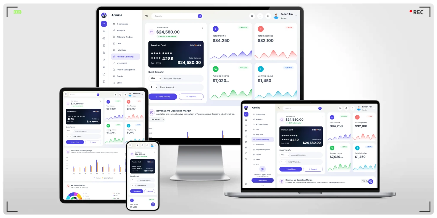 11 套仪表盘首页的 Bootstrap 5 后台管理模板 | SaaS/电商/CRM 网站通用后台