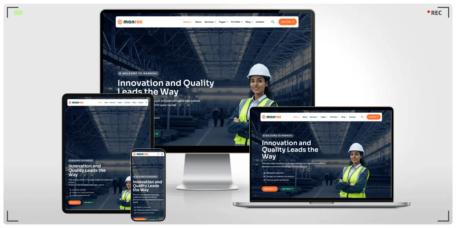 工业制造与工厂企业 HTML5 建站模板 | 含会员登录注册与两套服务/案例排版
