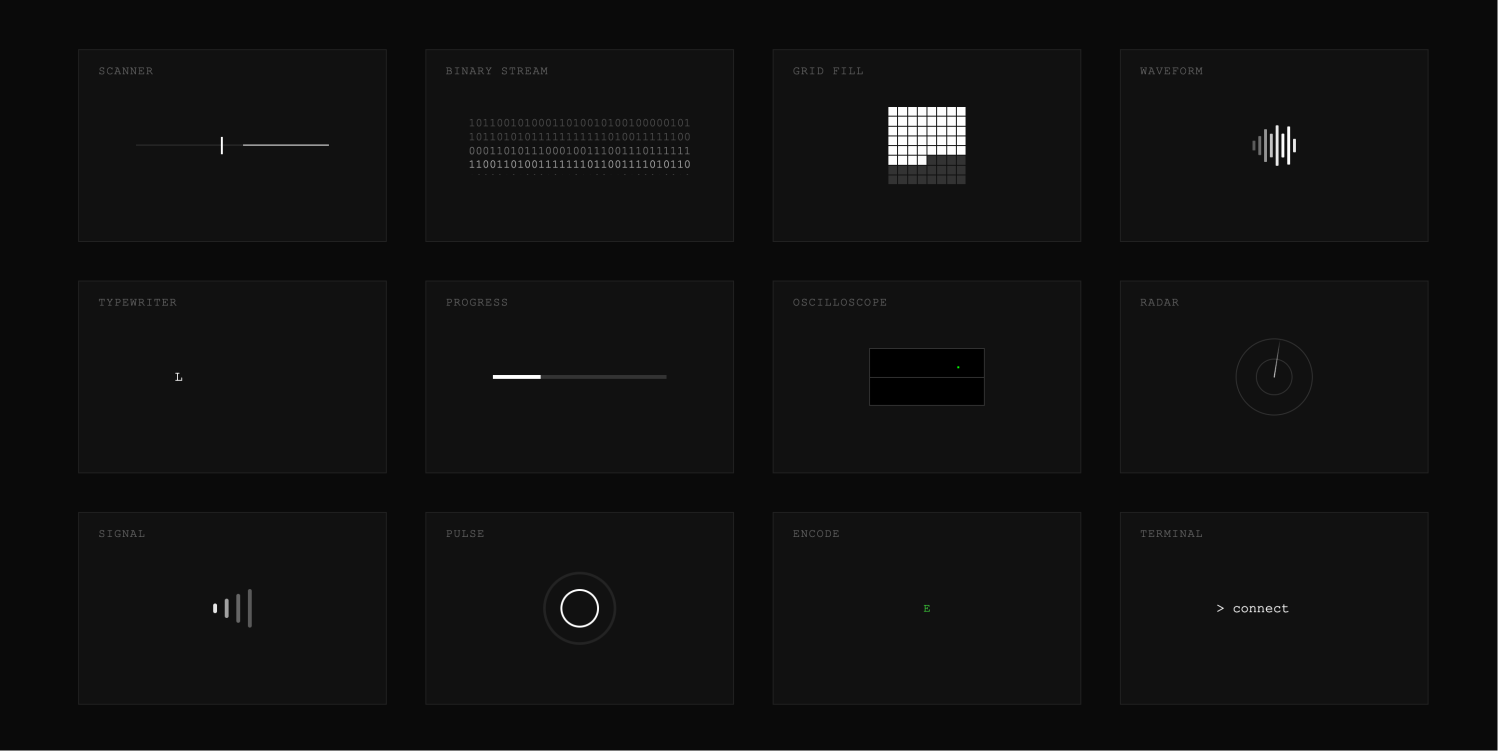 12款科技风加载动画合集（CSS+JS Loading特效）