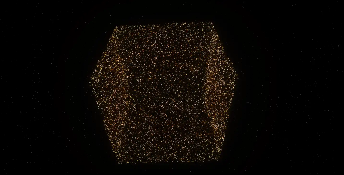 Three.js 15000粒子六形态变形交互动画源码下载