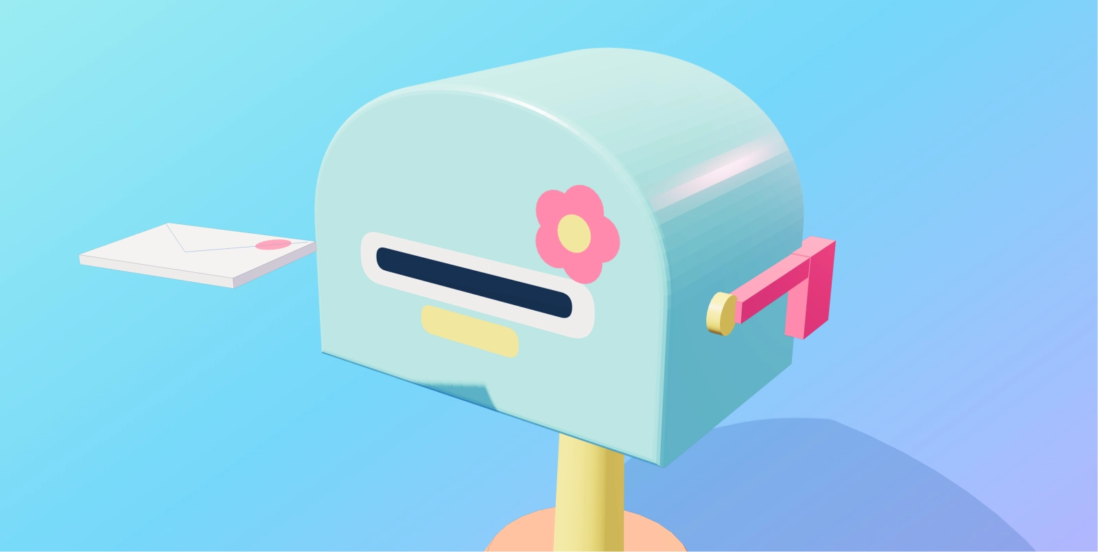 3D 邮箱投信 Three.js 动画特效｜信封跟随鼠标的交互场景源码