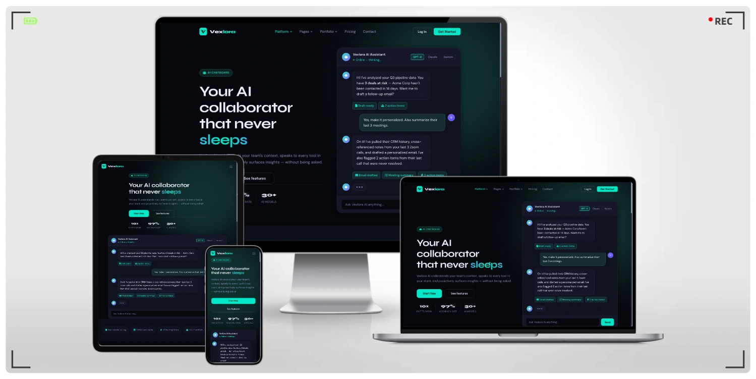 不依赖框架的纯原生 CSS 构建 AI 产品 HTML 建站模板，含三条产品线子页与完整登录注册流