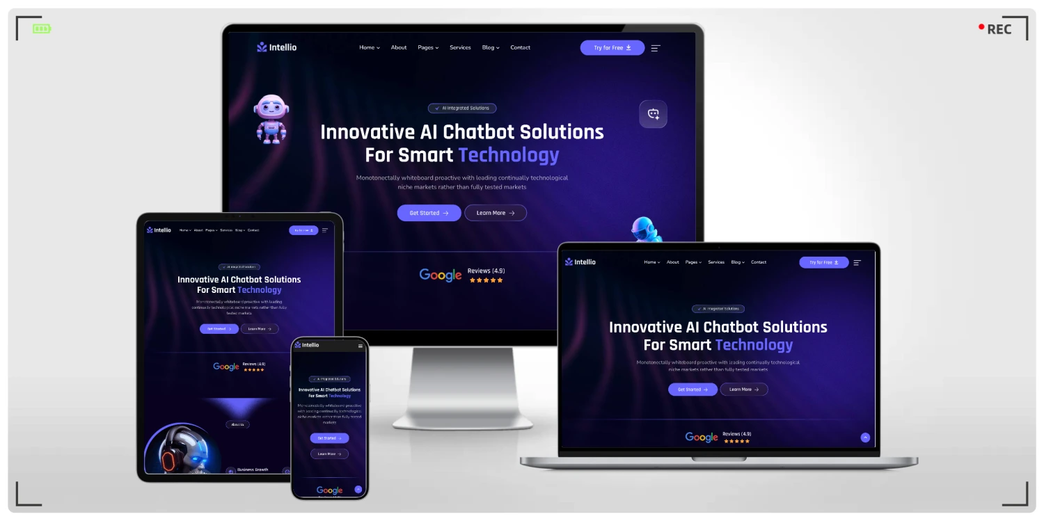 AI SaaS HTML 响应式建站模板，人工智能产品订阅与技术服务网页模板