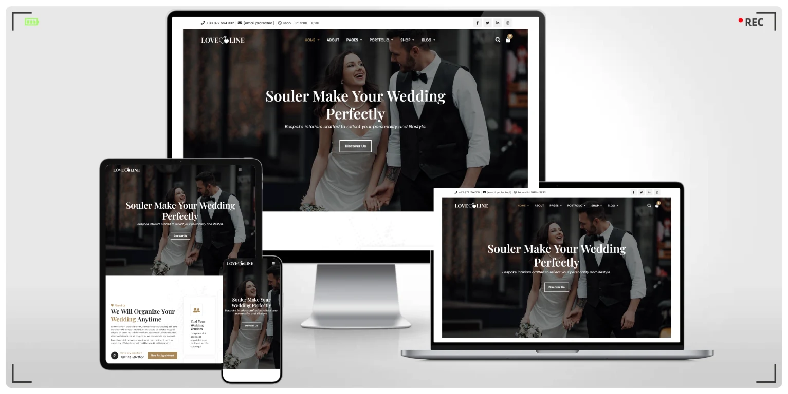 婚礼策划与活动服务 HTML 响应式网站模板