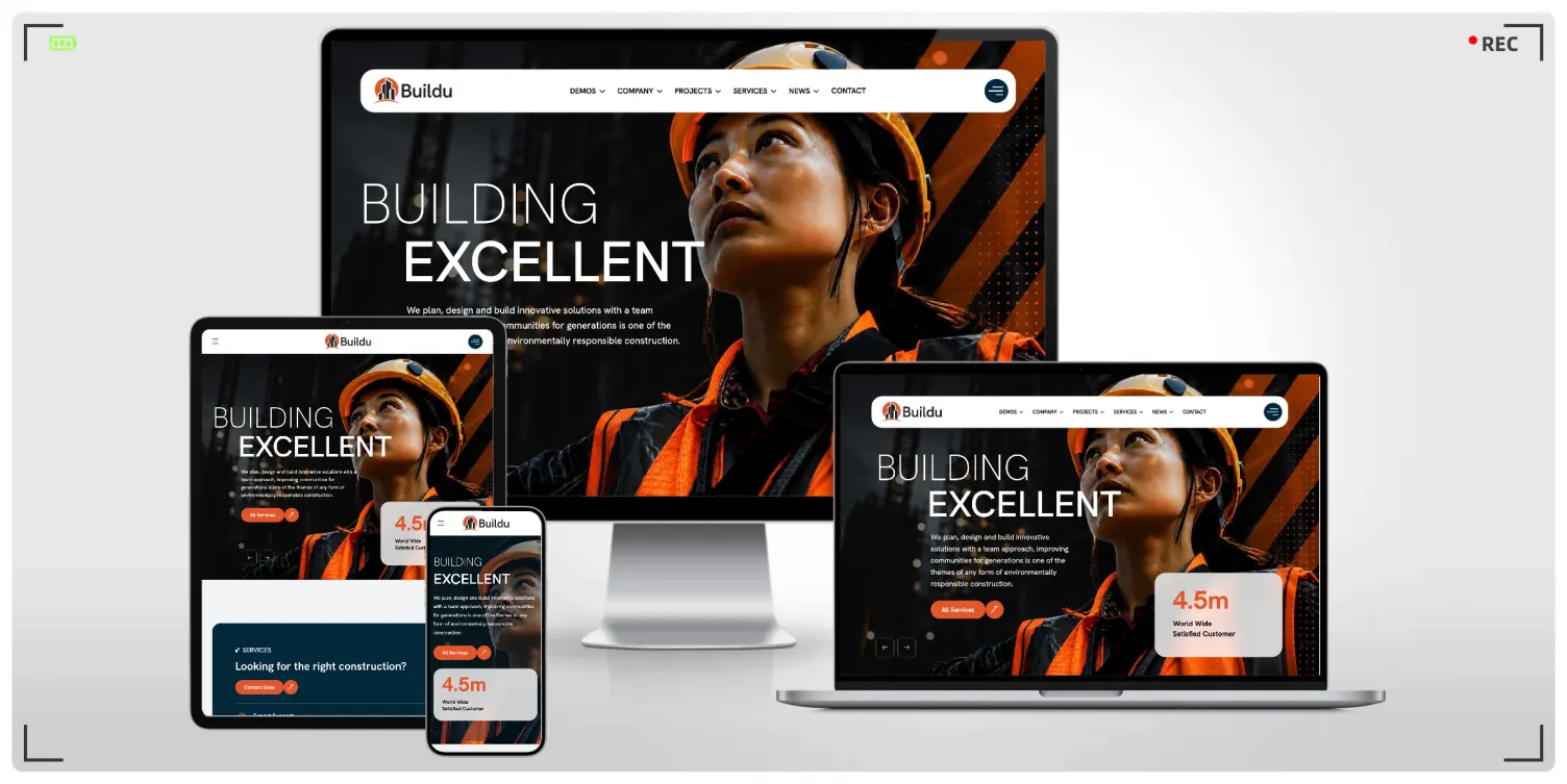 建筑施工与工程公司专用 HTML 响应式网站模板