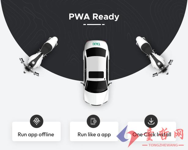 taxify – Electronic Shop Mobile App PWA Template